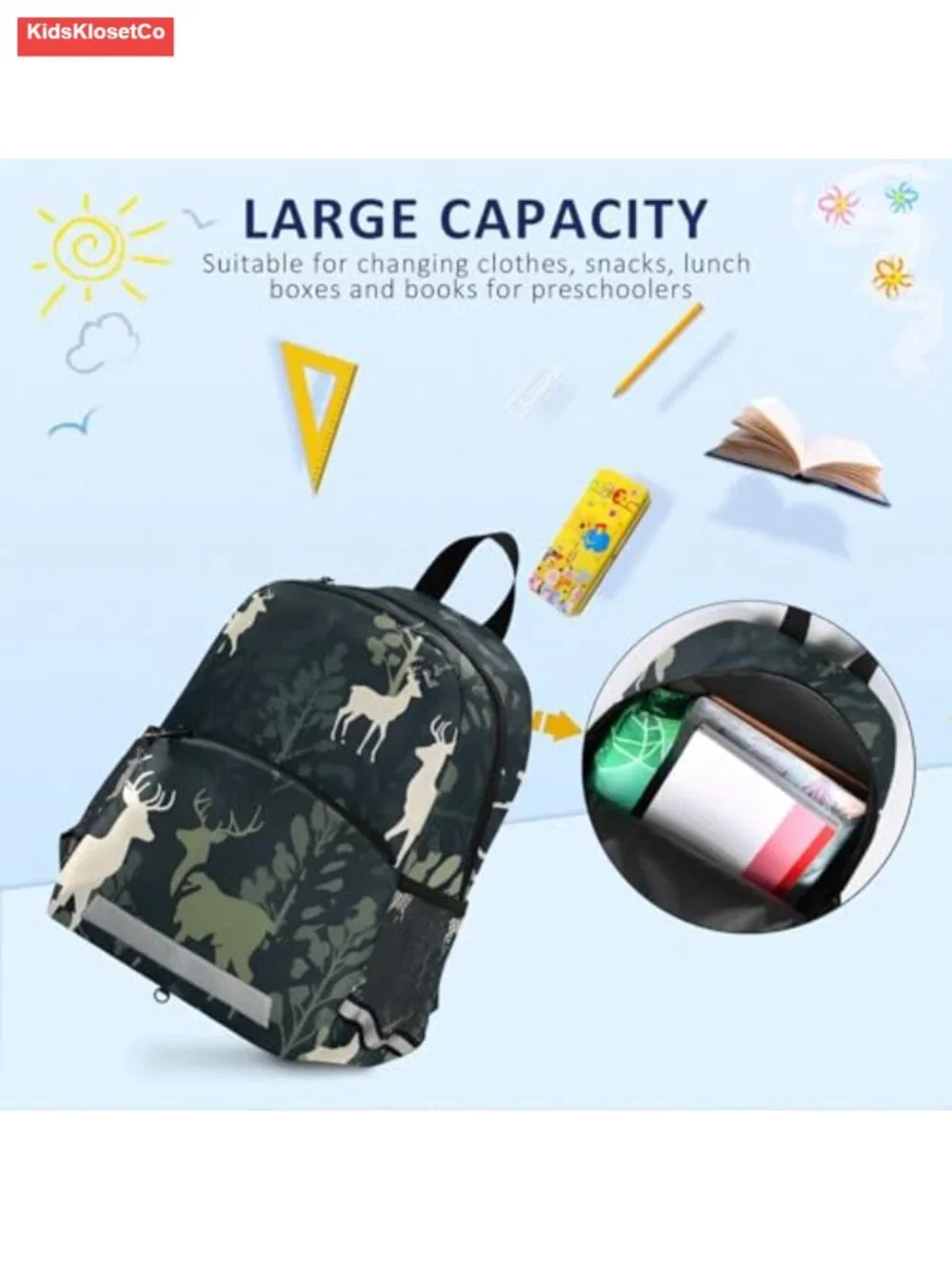 Mini Backpack for Kids Toddler Boys Girls with Chest Strap Anti-Lost Rope